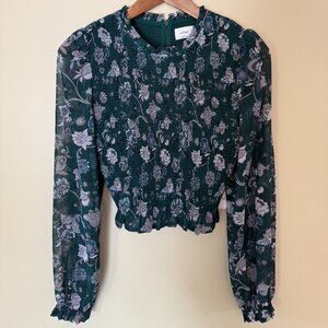 Wilfred Tempest Blouse - S - Dark Green Floral